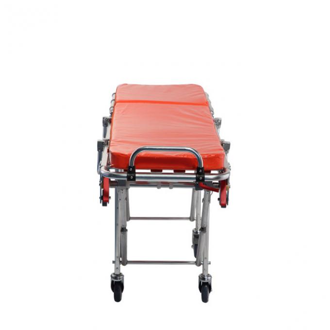 एल्यूमीनियम मिश्र धातु प्राथमिक चिकित्सा रोगी स्थानांतरण 160Kg स्वचालित एम्बुलेंस स्ट्रेचर 0
