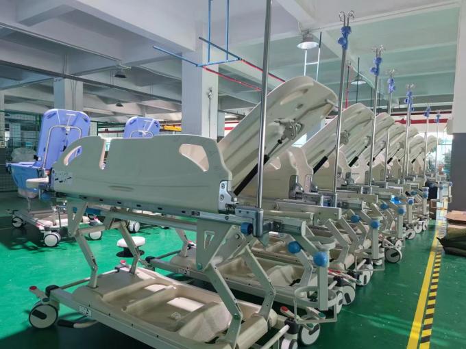ब्लू एबीएस सामग्री एंटी-लॉक आपातकालीन 150 किलो रोगी ट्रांसपोर्टर 0