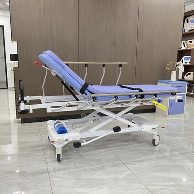 स्टेनलेस स्टील हाइड्रोलिक पंप स्ट्रेचर ट्रॉली रोगियों के लिए अस्पताल फर्नीचर