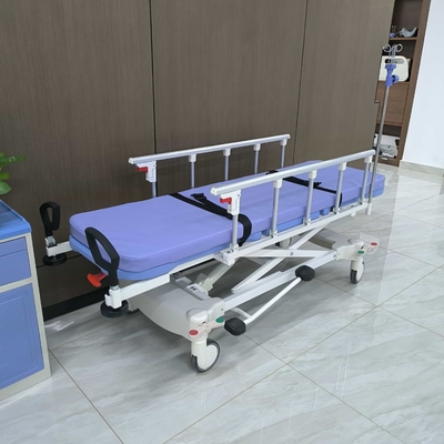 हाइड्रोलिक स्ट्रेचर Hhospital Equipment Medical Patient ट्रॉली फोल्डिंग गार्डिल व्हीलचेयर ट्रांसफर b