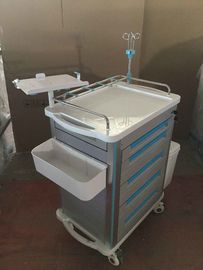 स्टेनलेस स्टील मेडिकल ट्रॉली कार्ट, अस्पताल आईसीयू इमरजेंसी ट्रॉली ड्रग डिलीवरी