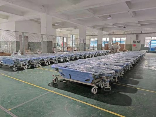 आपातकालीन रोगीट्रांसफर कार्टरोटिंग साइड रेल सेंट्रल कॉस्टर 150 मिमी रोगी स्थानांतरण स्ट्रेचर