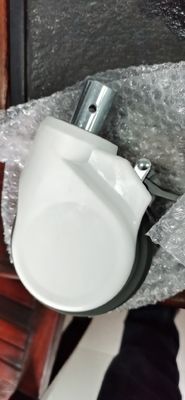अस्पताल के बेड पार्ट्स मेडिकल कॉस्टर ब्रेक एबीएस बाहरी कवर के साथ 5 इंच म्यूट प्लास्टिक व्हील: