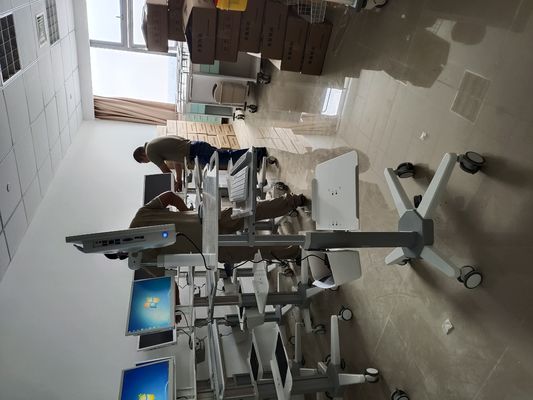 एडजस्टेबल हाइट डेस्क कंप्यूटर वर्कस्टेशन ट्रॉली इंटीग्रेटेड मूविंग ट्रॉली